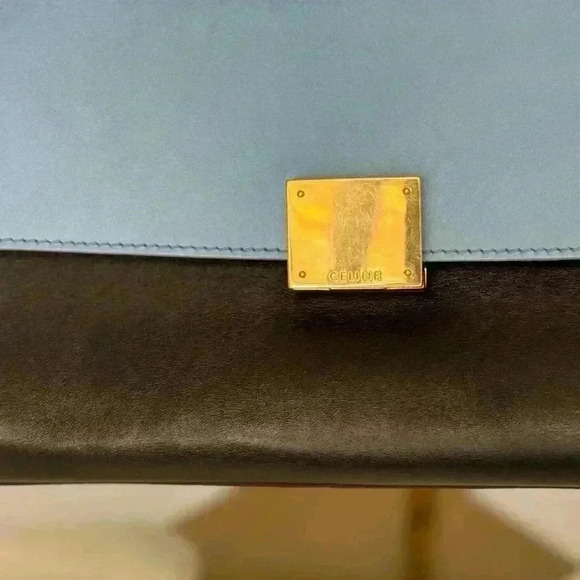 Celine Colorblock Leather Top Handle Bag Authentic - Picture 13 of 15